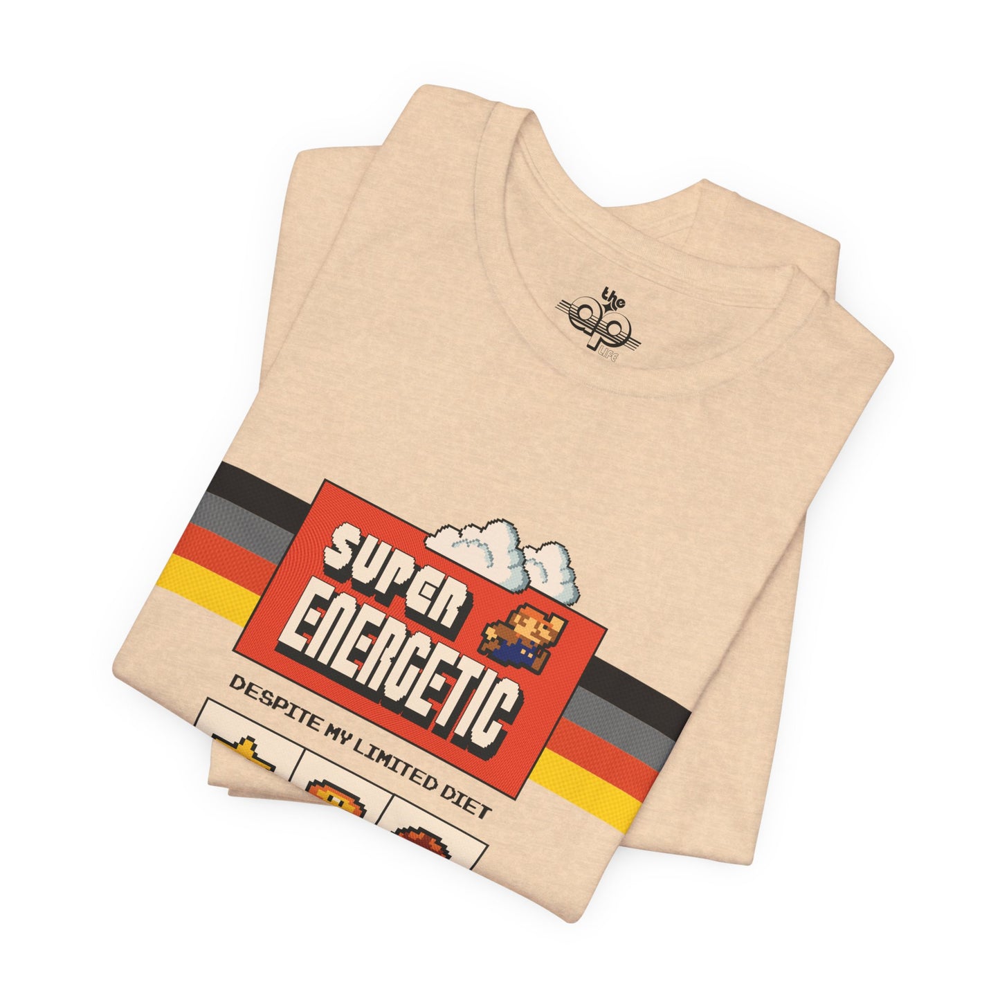 Super Energetic, Despite My Limited Diet - Adult Unisex Jersey Short Sleeve Tee