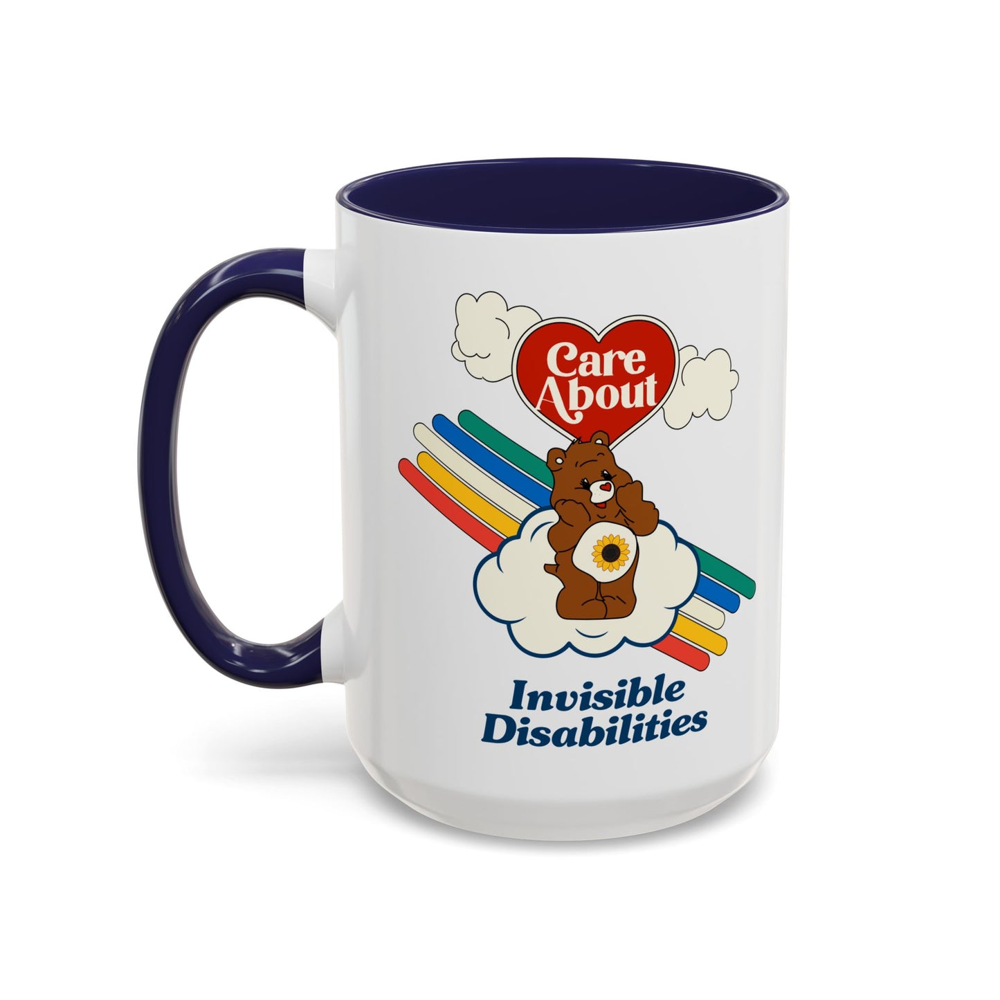 Care About Invisible Disabilities - Disability Rights - Accent Coffee Mug (11, 15oz)