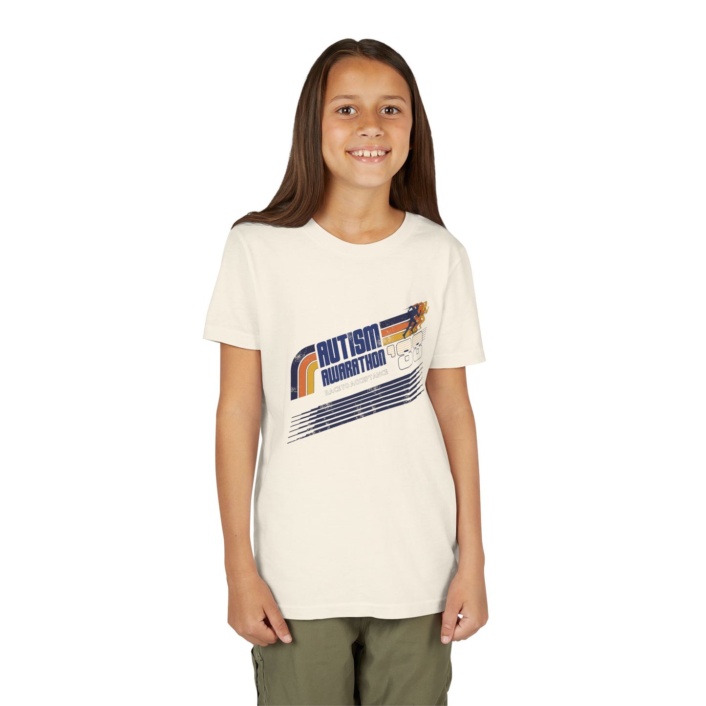 Autism Awarathon - Race to Acceptance - Youth Unisex Short Sleeve Tee