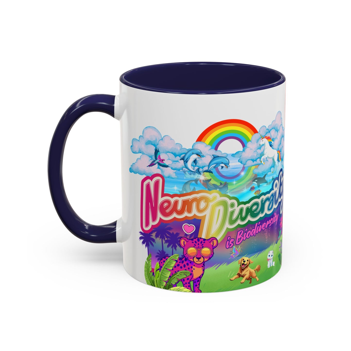 Neurodiversity is Biodiversity - Accent Coffee Mug (11, 15oz)