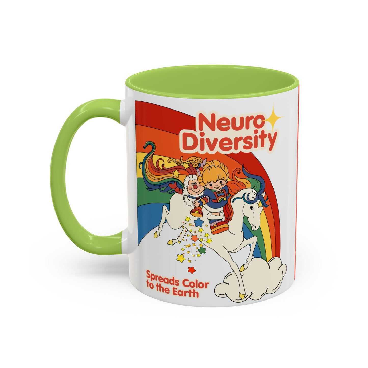 Neurodiversity Spreads Color to the Earth - Accent Coffee Mug (11, 15oz)