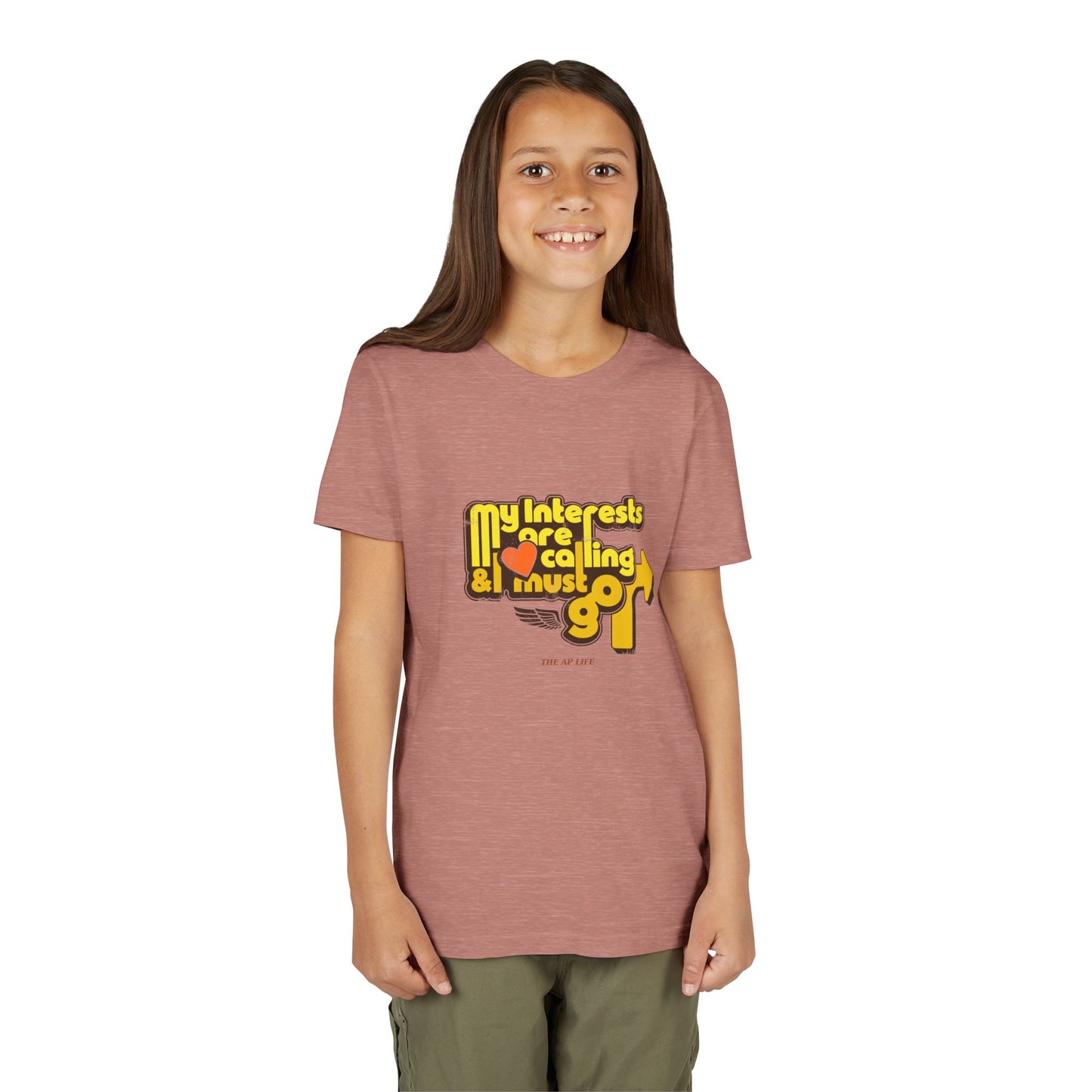 My Interests Are Calling & I Must Go - Unisex Youth Short Sleeve Tee