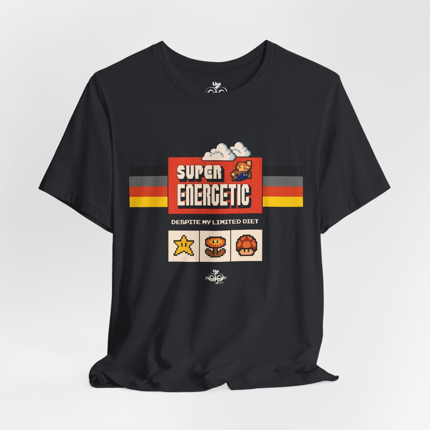 Super Energetic, Despite My Limited Diet - Adult Unisex Jersey Short Sleeve Tee
