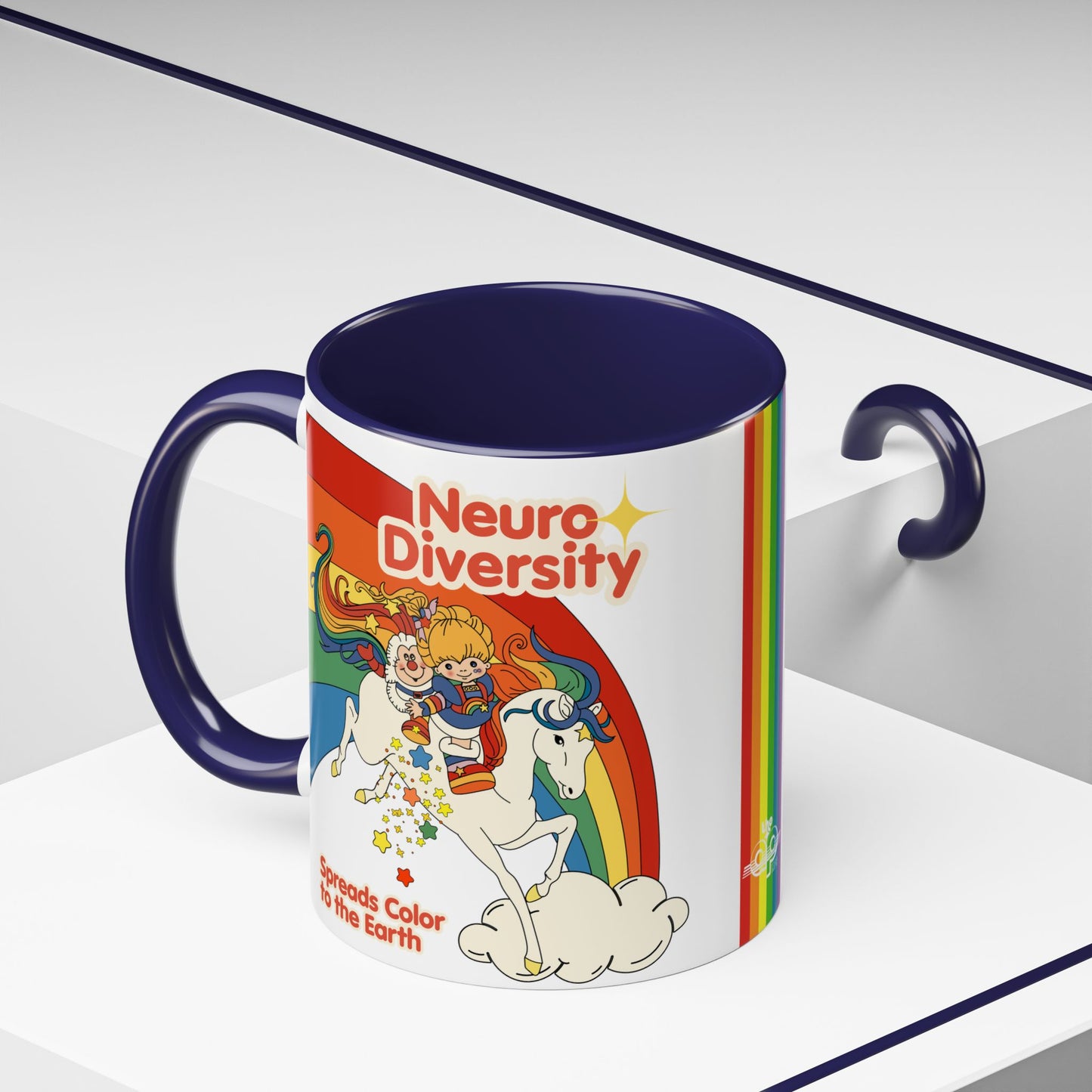 Neurodiversity Spreads Color to the Earth - Accent Coffee Mug (11, 15oz)