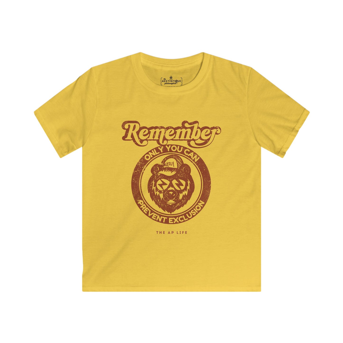 Remember, Only YOU Can Prevent Exclusion - Rizzly Bear Advocate - Youth Unisex Tee