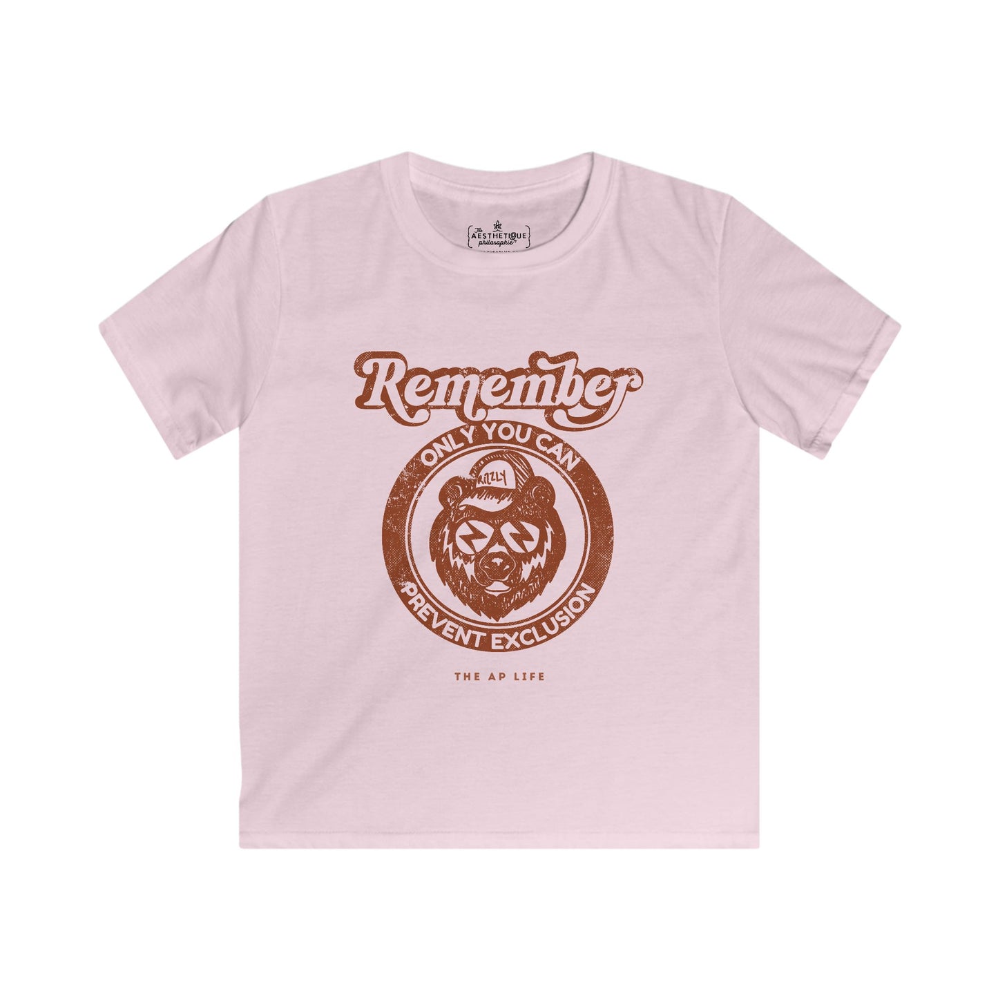 Remember, Only YOU Can Prevent Exclusion - Rizzly Bear Advocate - Youth Unisex Tee