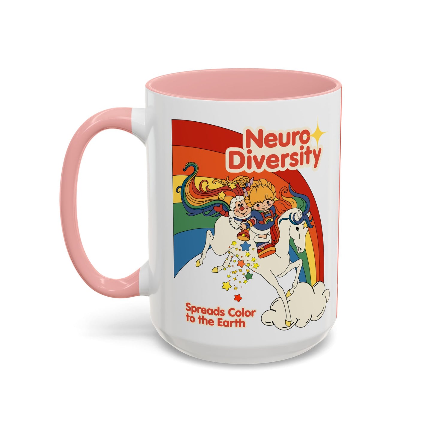 Neurodiversity Spreads Color to the Earth - Accent Coffee Mug (11, 15oz)