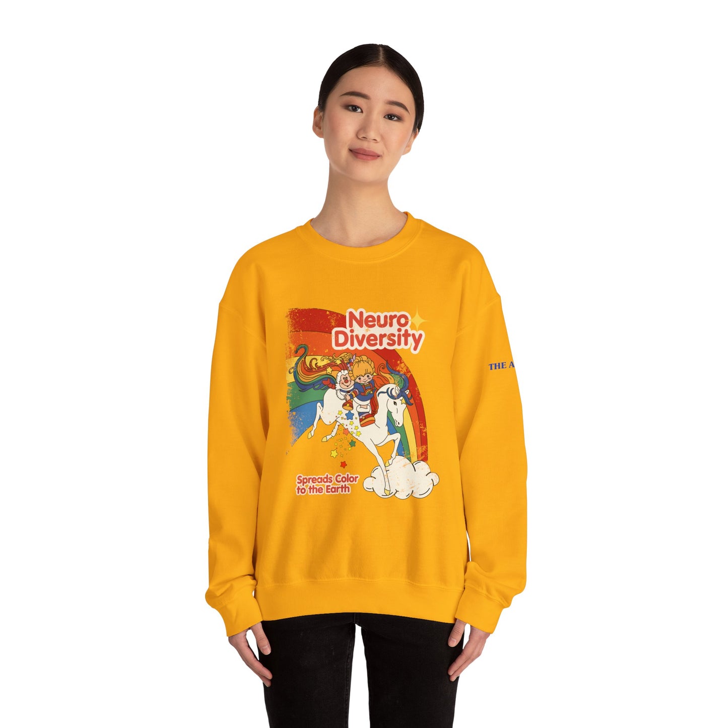 Neurodiversity Spreads Color to the Earth - Adult Unisex Heavy Blend™ Crewneck Sweatshirt
