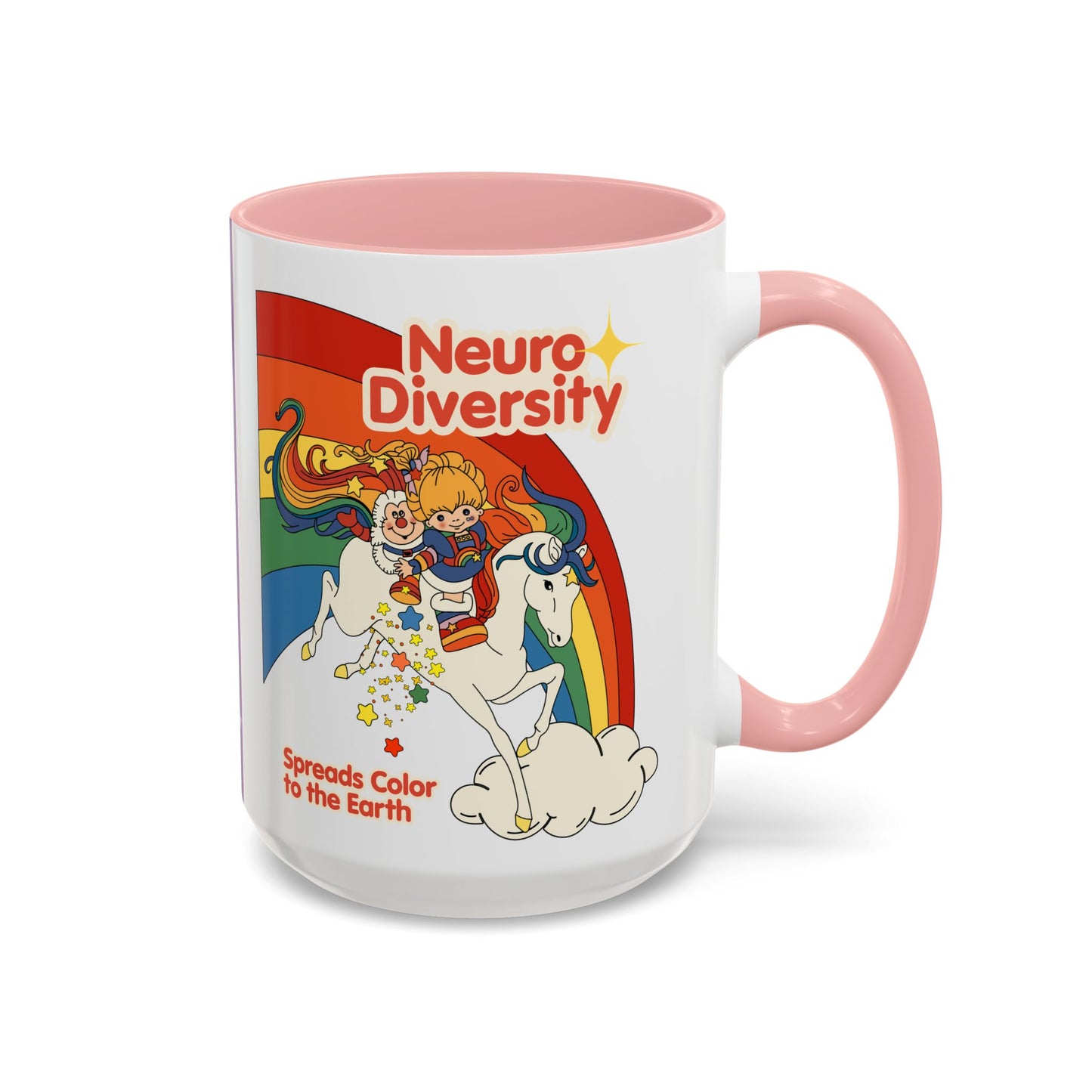 Neurodiversity Spreads Color to the Earth - Accent Coffee Mug (11, 15oz)