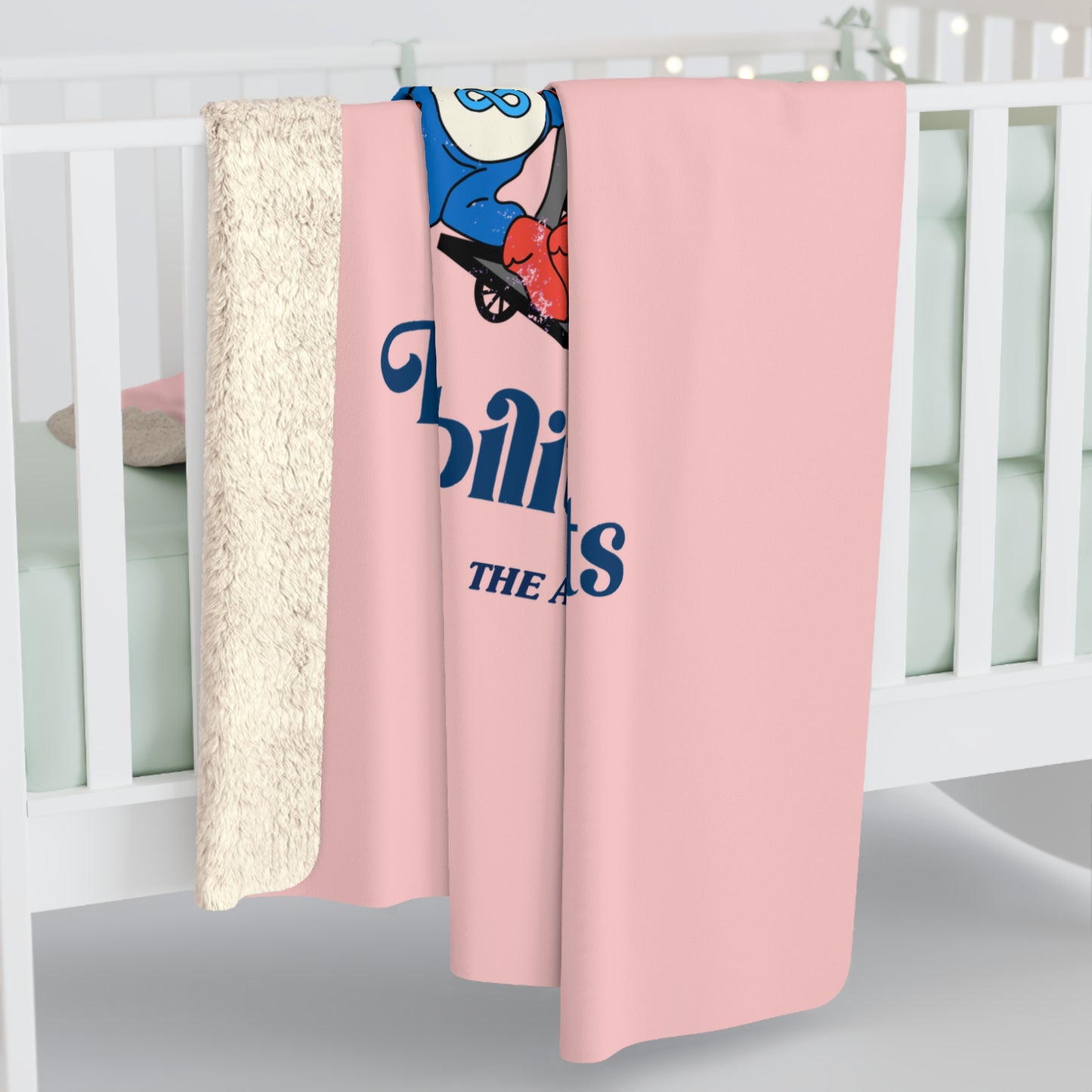 Care About Disability Rights - Retro 80s Vibe - Sherpa Fleece Blanket