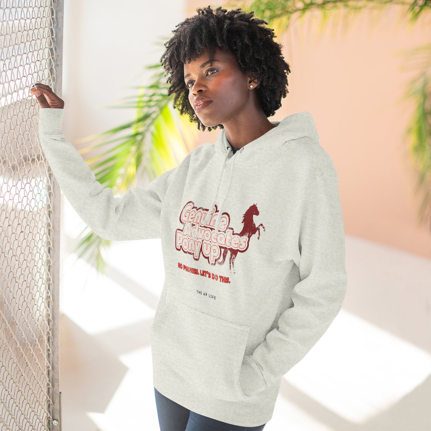 Genuine Advocates Pony Up (No Phonies, Let's Do This) - Adult Unisex Fleece Hoodie