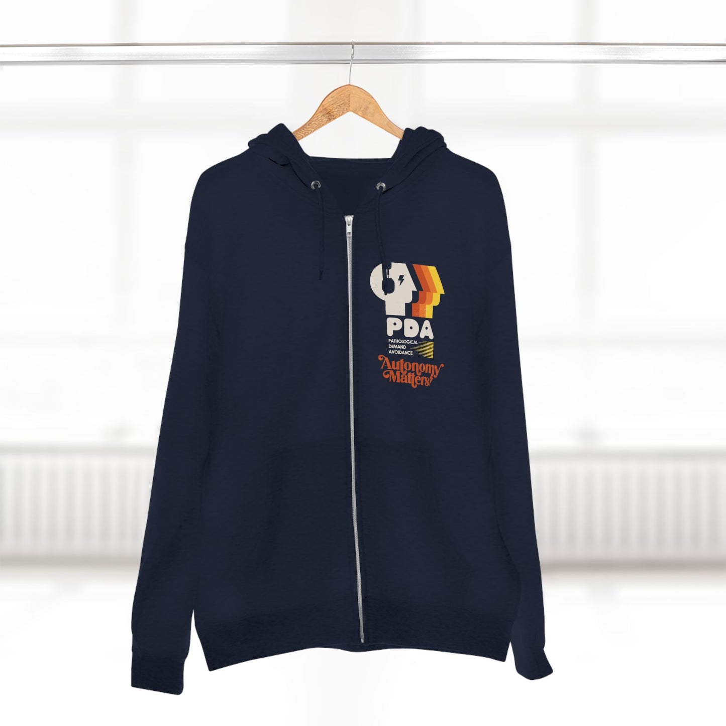 PDA - Pathological Demand Avoidance - Autonomy Matters - Adult Unisex Zip Hoodie