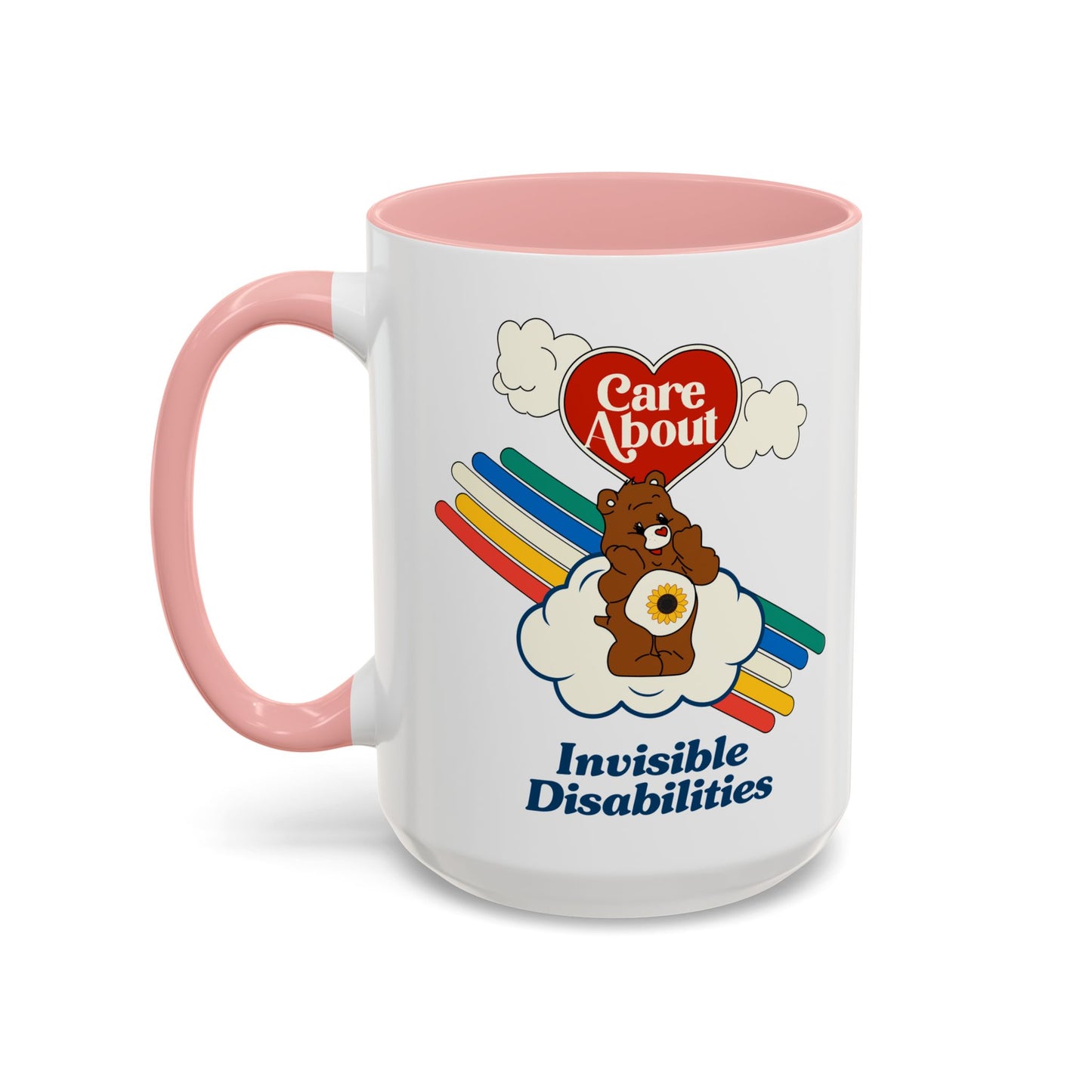 Care About Invisible Disabilities - Disability Rights - Accent Coffee Mug (11, 15oz)