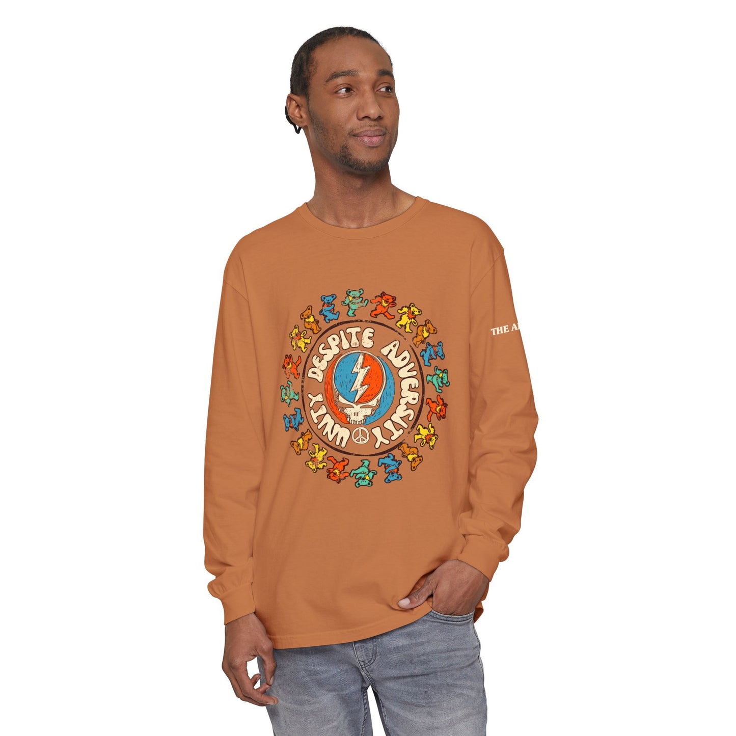 Unity Despite Adversity - Unisex Garment-dyed Long Sleeve T-Shirt
