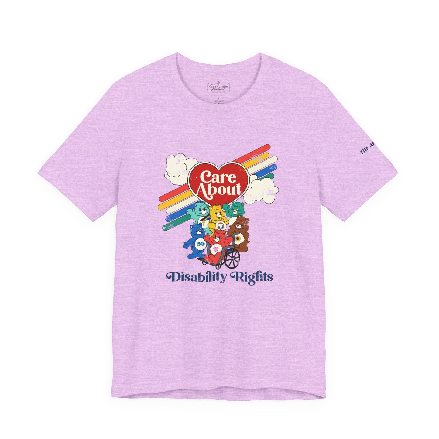 Care About Disability Rights - Retro 80s Vibe - Unisex Jersey Short Sleeve Tee