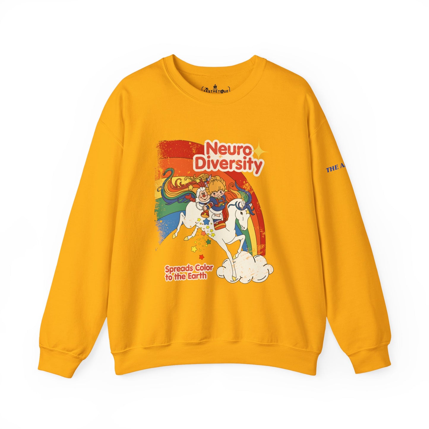 Neurodiversity Spreads Color to the Earth - Adult Unisex Heavy Blend™ Crewneck Sweatshirt