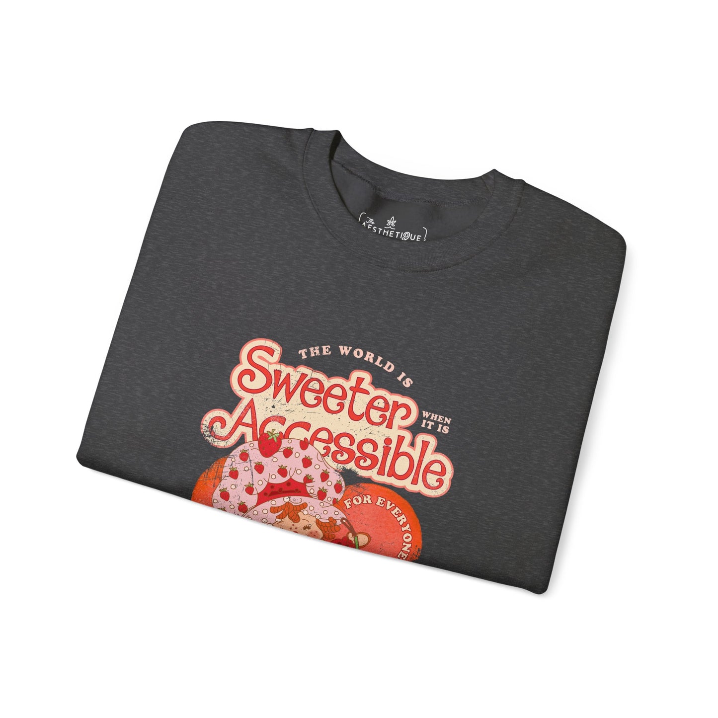 The World is Sweeter when it is Accessible for Everyone - Adult Unisex Heavy Blend™ Crewneck Sweatshirt