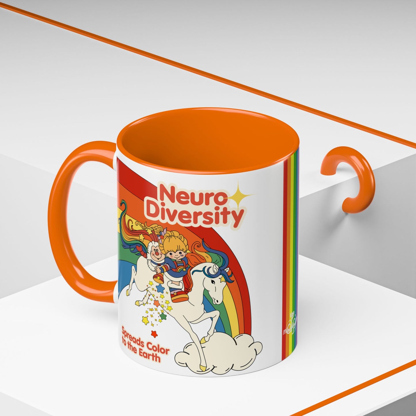Neurodiversity Spreads Color to the Earth - Accent Coffee Mug (11, 15oz)