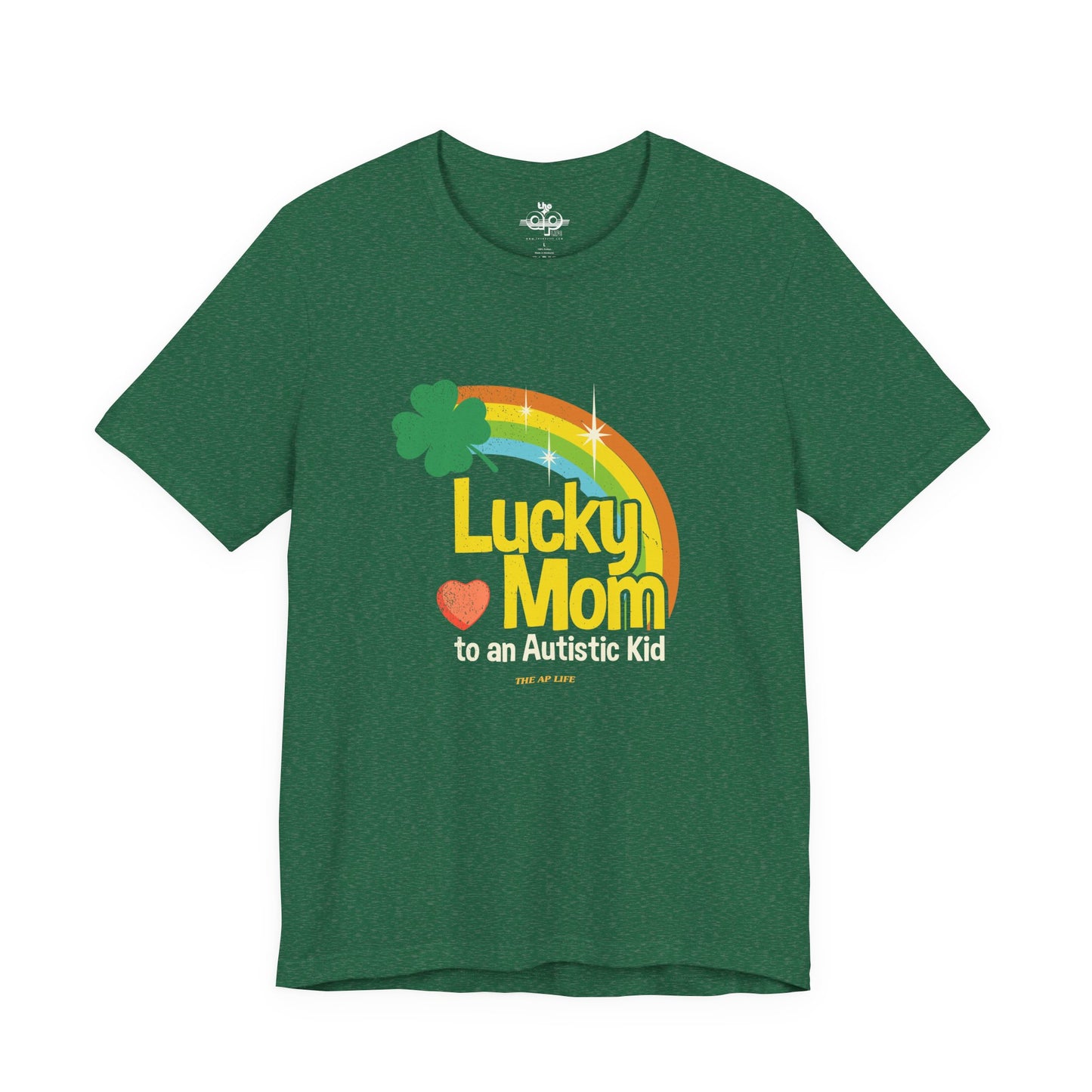Lucky Mom to an Autistic Kid - Adult Unisex Jersey Short Sleeve Tee