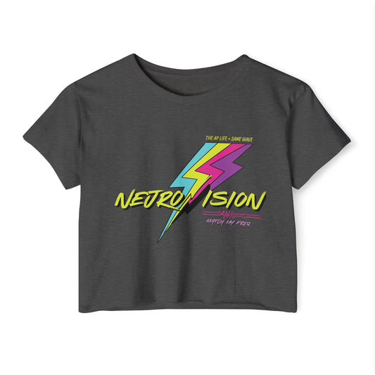 Neurovision - Match my Freq - Epilepsy Awareness Women's Crop Top