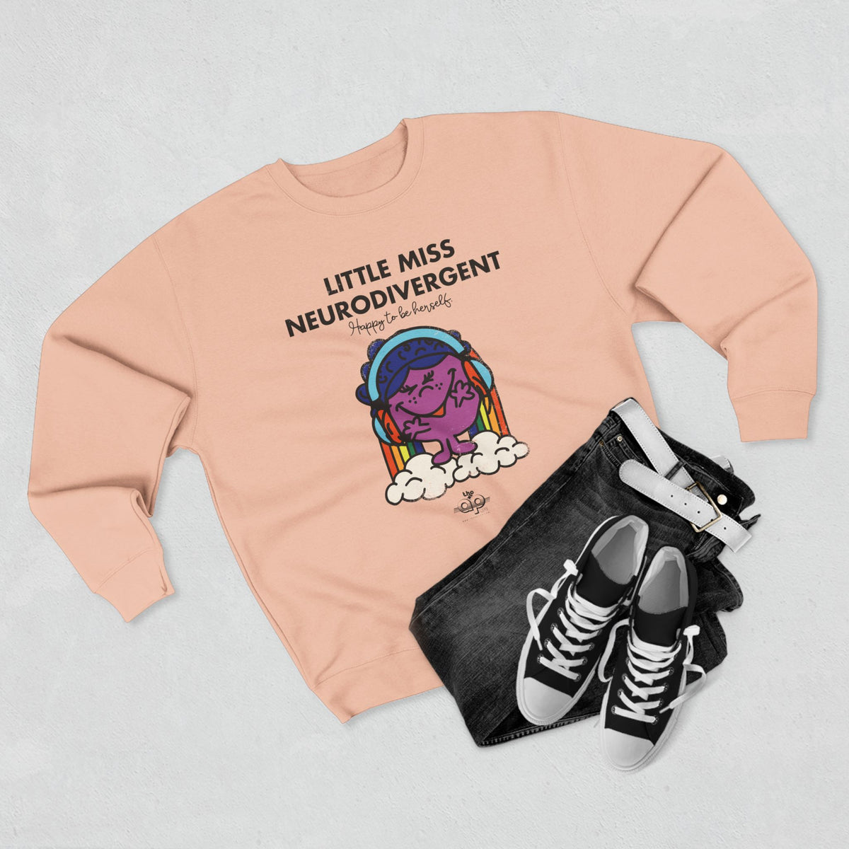 Little Miss Neurodivergent - Adult Unisex Crewneck Sweatshirt