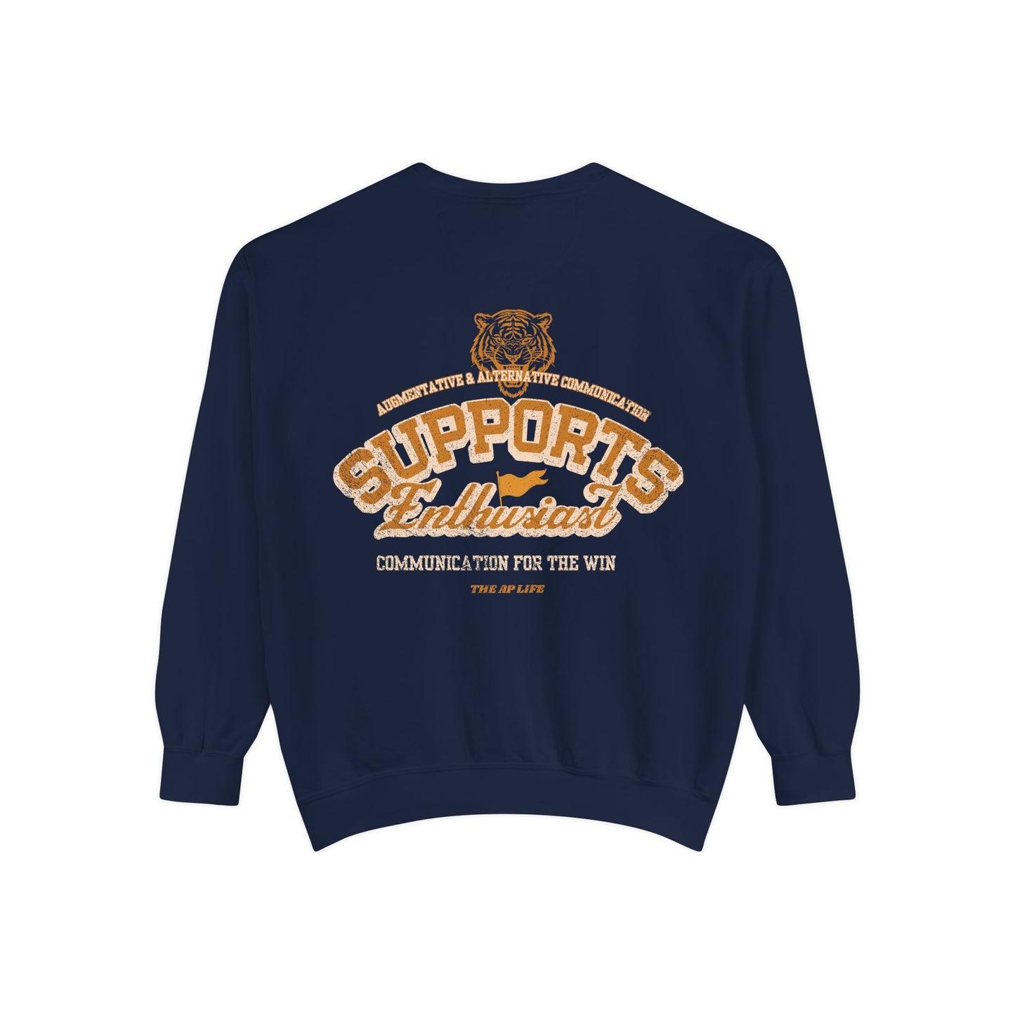 AAC Supports Team Enthusiast - Communication for the Win - Adult Unisex Sweatshirt