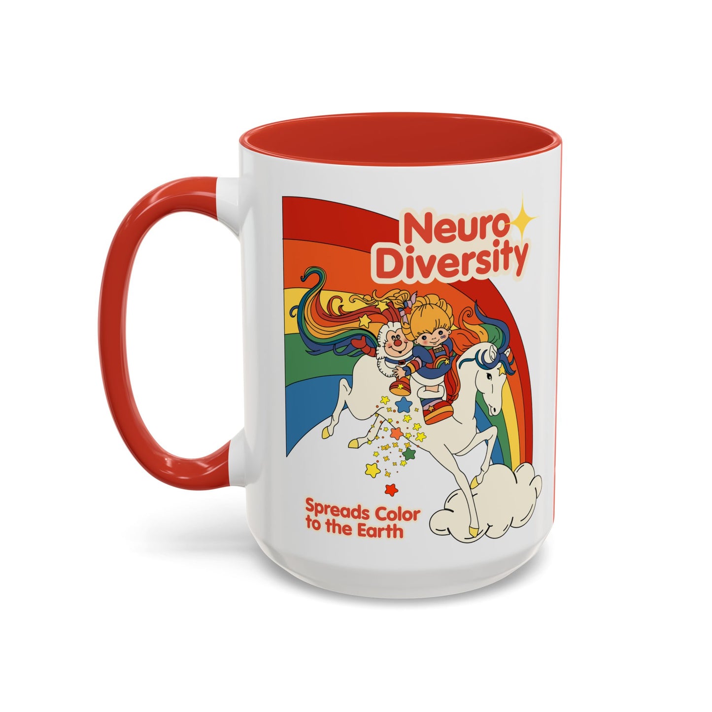 Neurodiversity Spreads Color to the Earth - Accent Coffee Mug (11, 15oz)