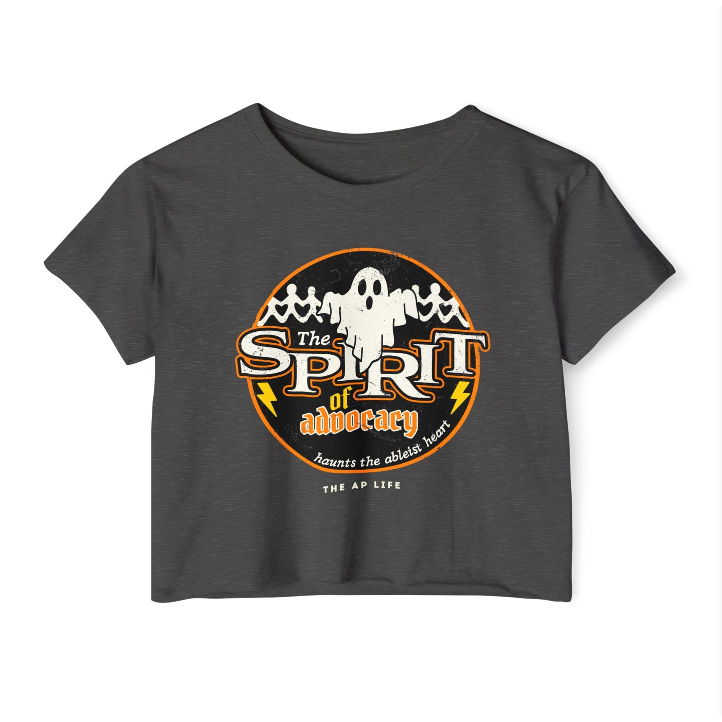 The Spirit of Advocacy (Haunts the Ablelist Heart) - Halloween - Women's Crop Top