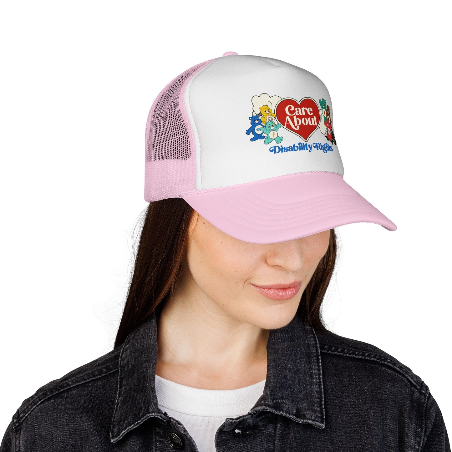 Care About Disability Rights - Retro 80s Vibe - Trucker Caps