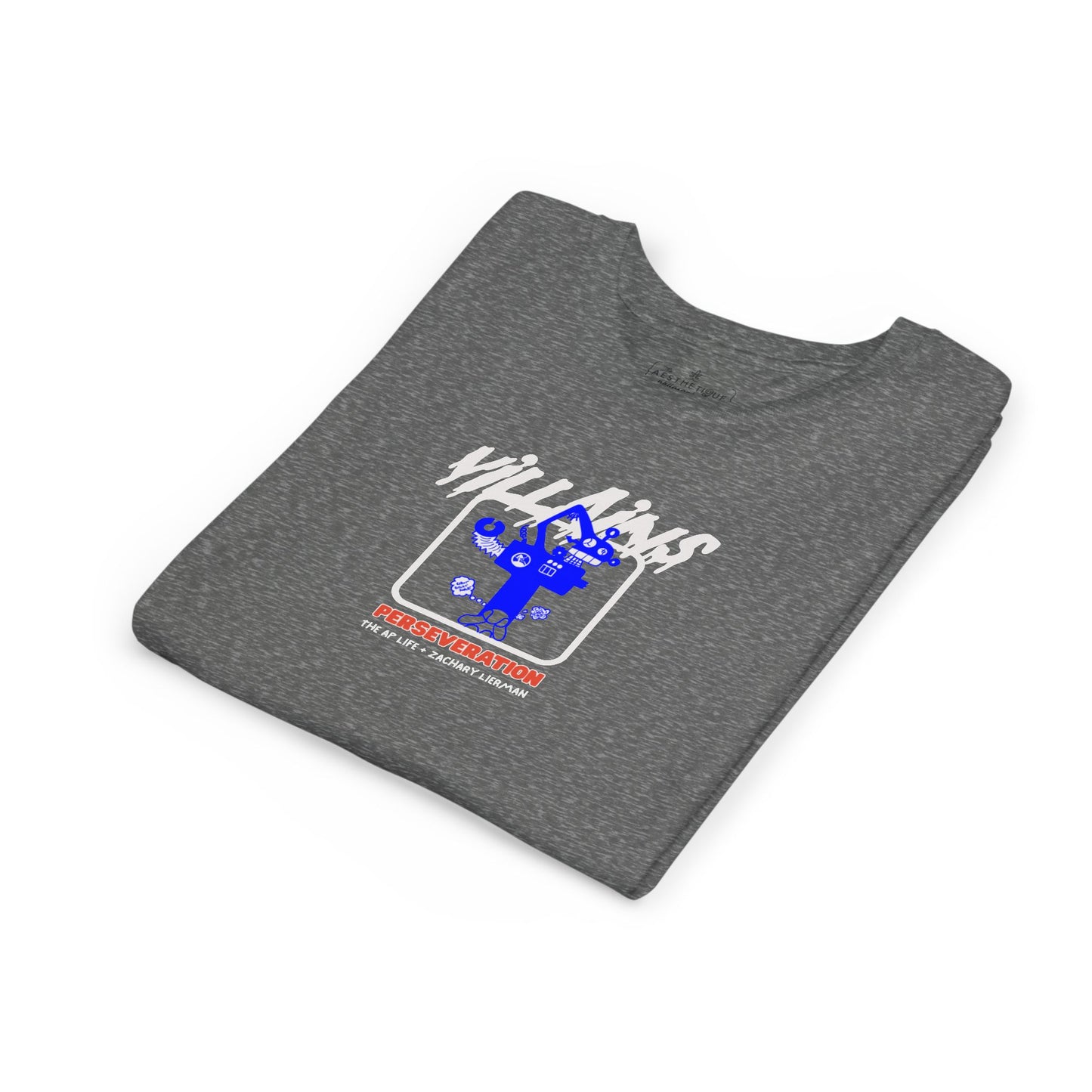 Villains of The Autistic Community Series - Perseveration - Broken Robot - Zachary Lierman - Youth Unisex Jersey Tee