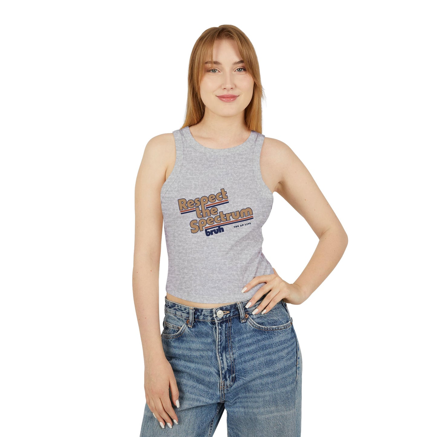 Respect the Spectrum, Bruh - Women's Racerback Cropped Tank top