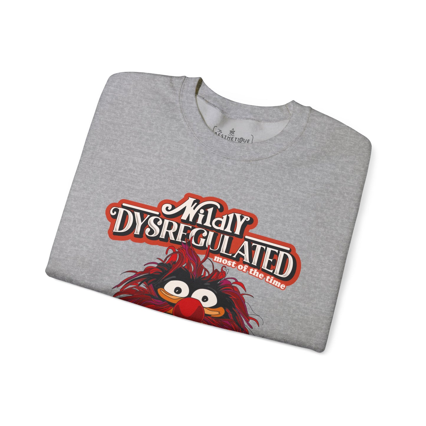 Wildy Dysregulated (Most of the Time) - Please Be Patient - Adult Unisex Heavy Blend™ Crewneck Sweatshirt