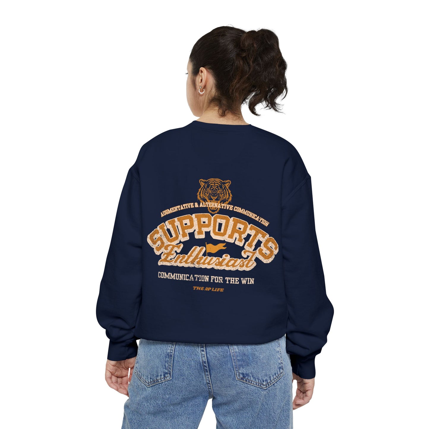 AAC Supports Team Enthusiast - Communication for the Win - Adult Unisex Sweatshirt