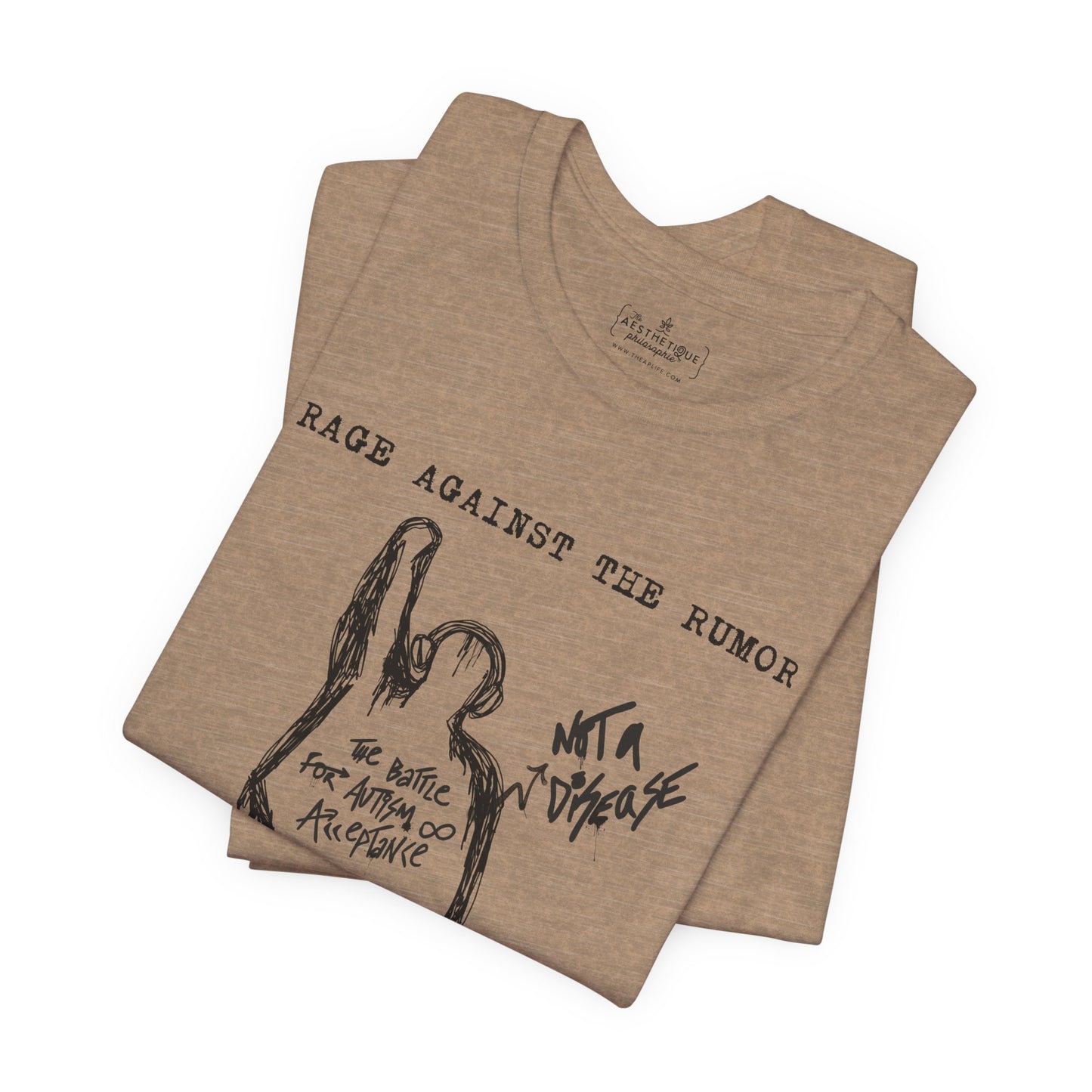 Rage Against the Rumor - The Battle for Autism Acceptance - Adult Unisex Tee