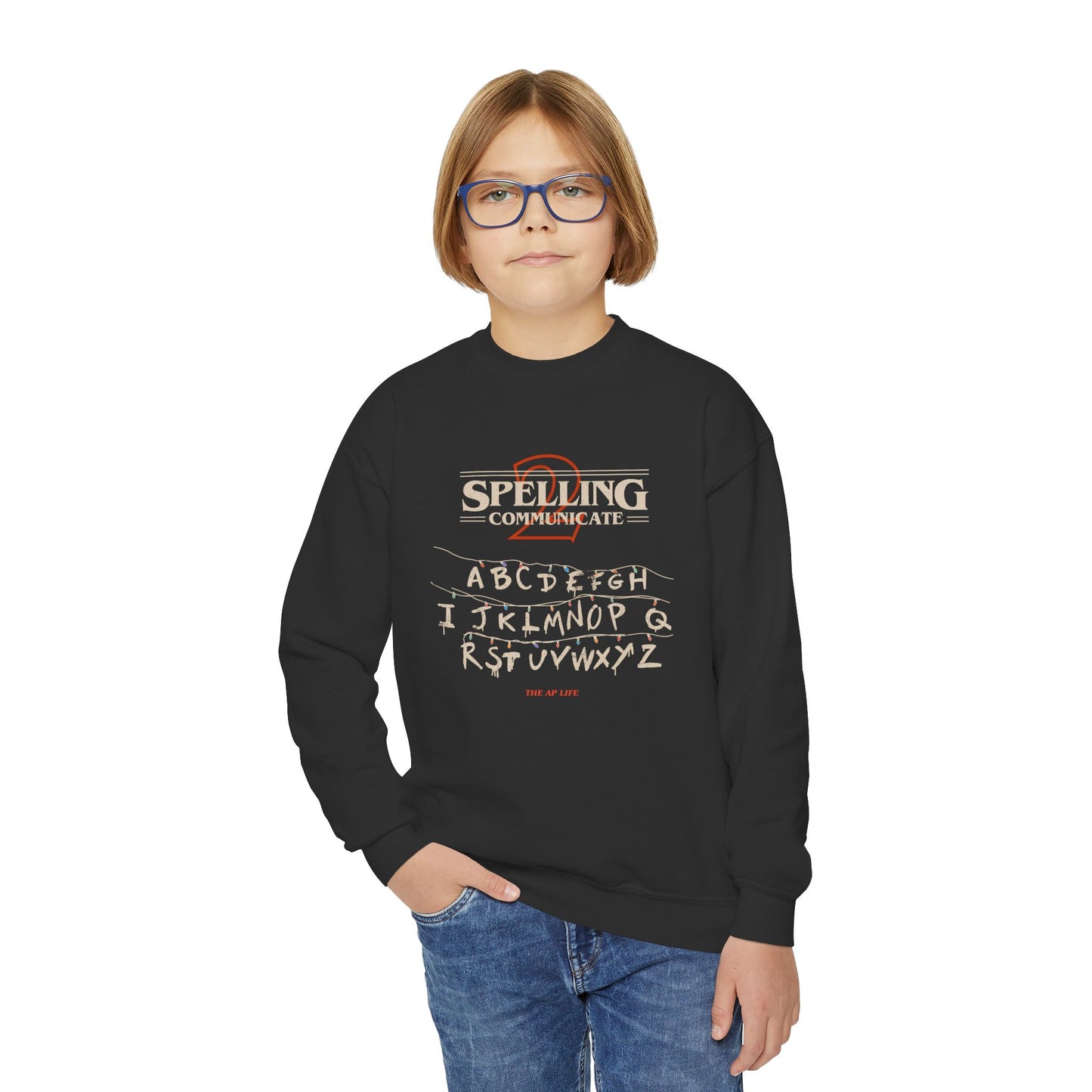 Spelling to Communicate - S2C - Youth Unisex Crewneck Sweatshirt