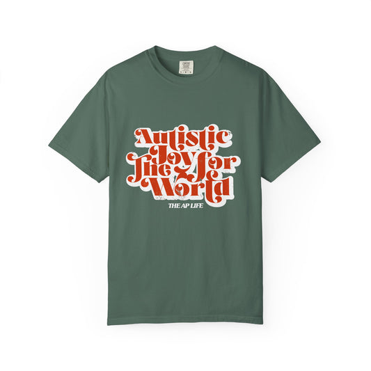Autistic Joy for the World - Adult Unisex Garment-Dyed T-shirt