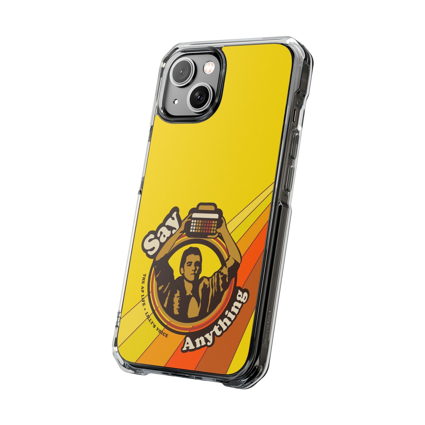 Say Anything - AAC - Lilly's Voice + The AP Life Collab - MagSafe® Clear Impact Case for iPhone