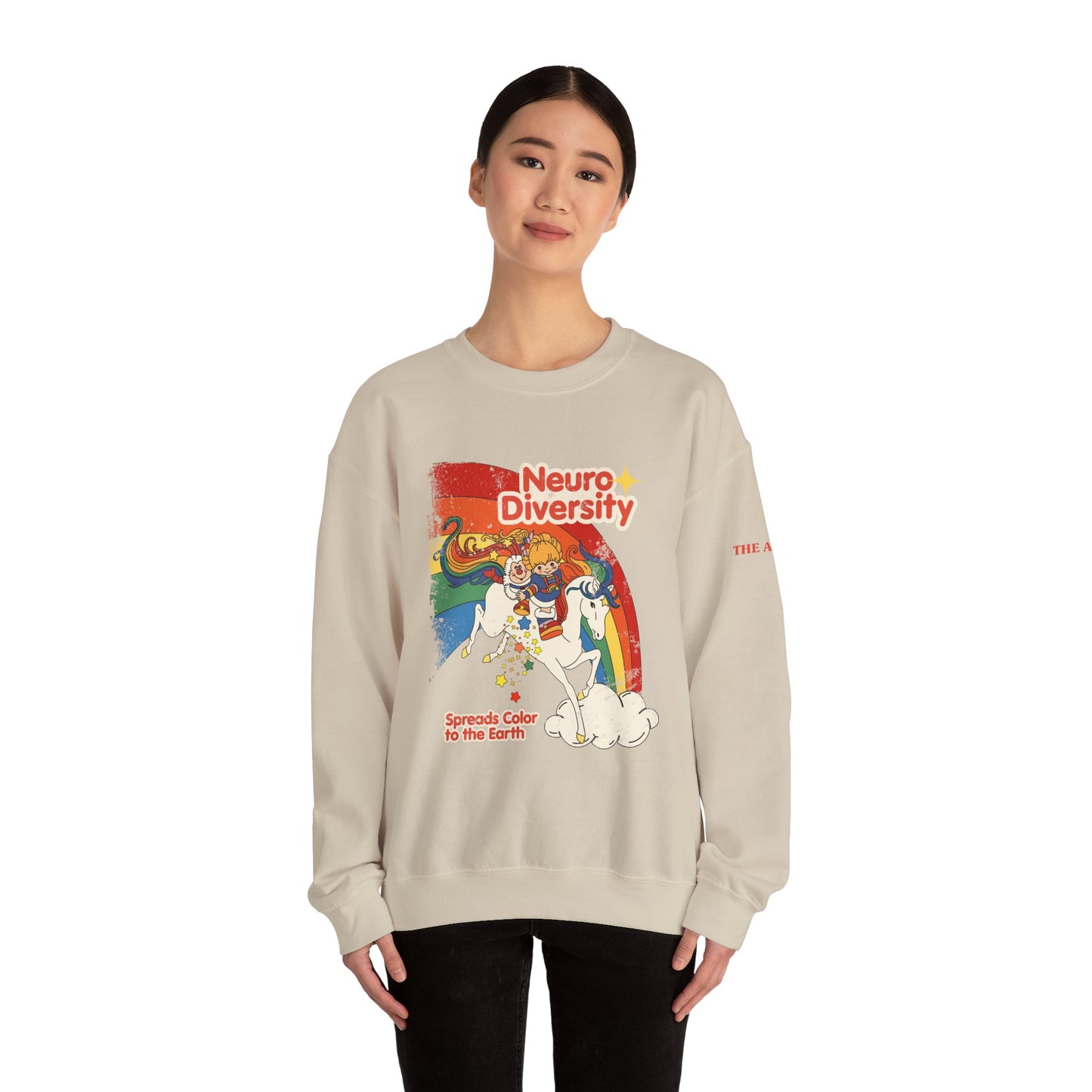 Neurodiversity Spreads Color to the Earth - Adult Unisex Heavy Blend™ Crewneck Sweatshirt