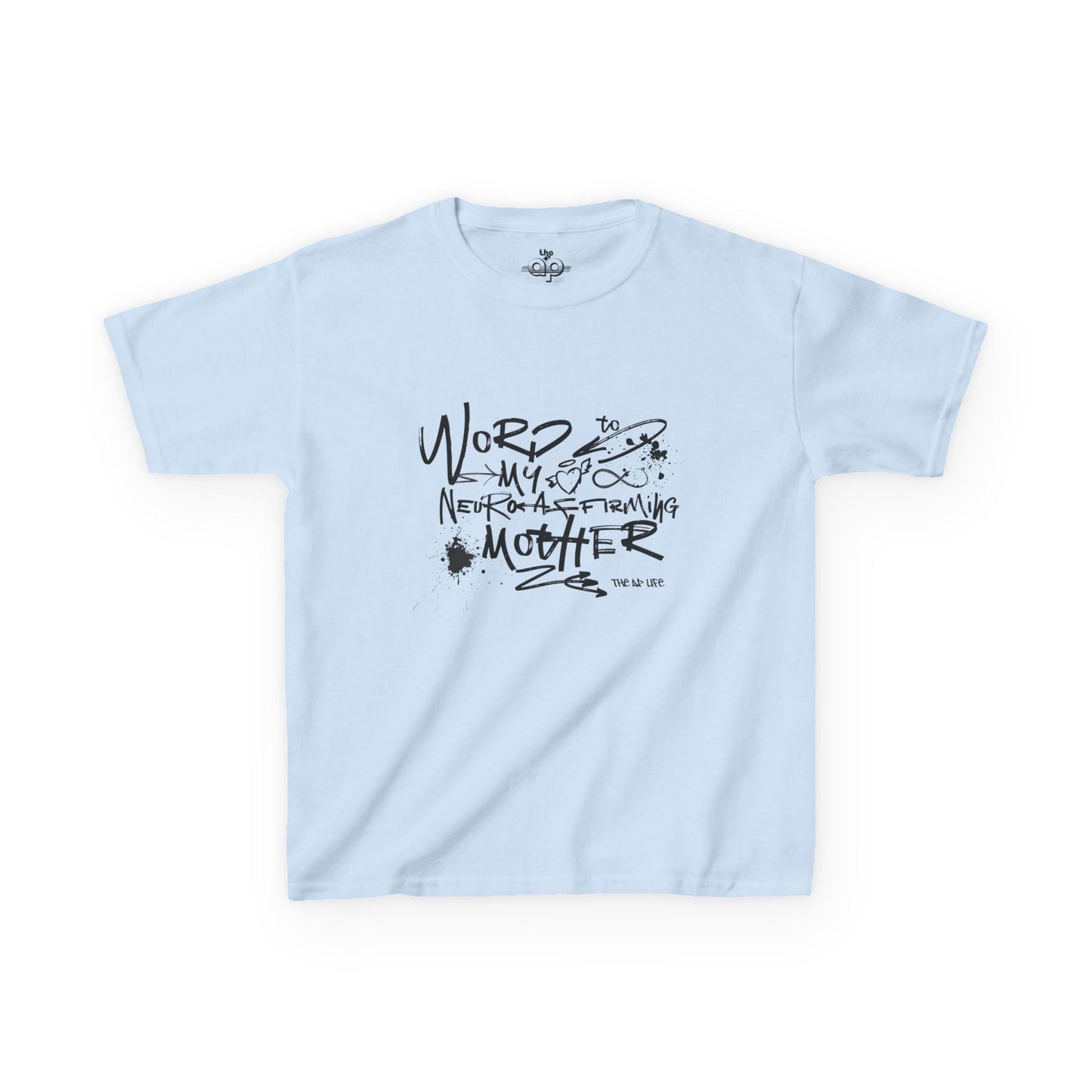 Word to My Neuro-Affirming Mother - Kids Oversized Heavy Cotton™ Tee