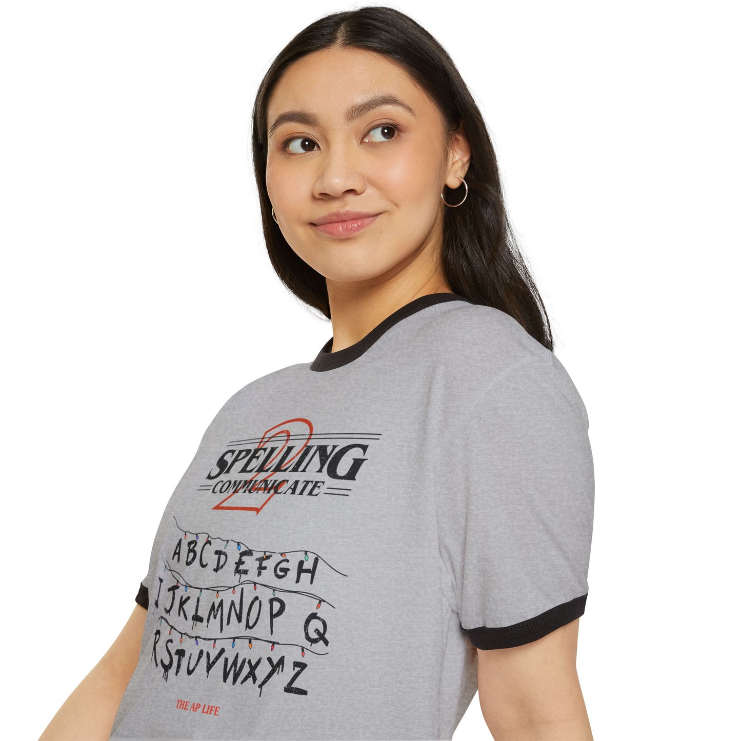 Spelling to Communicate - S2C - Adult Unisex Cotton Ringer T-Shirt