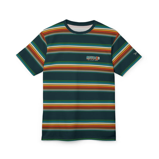 Advoc8 for Disability Rights - Disability Flap Colors - 90s Style Striped Adult Unisex Oversized Tee