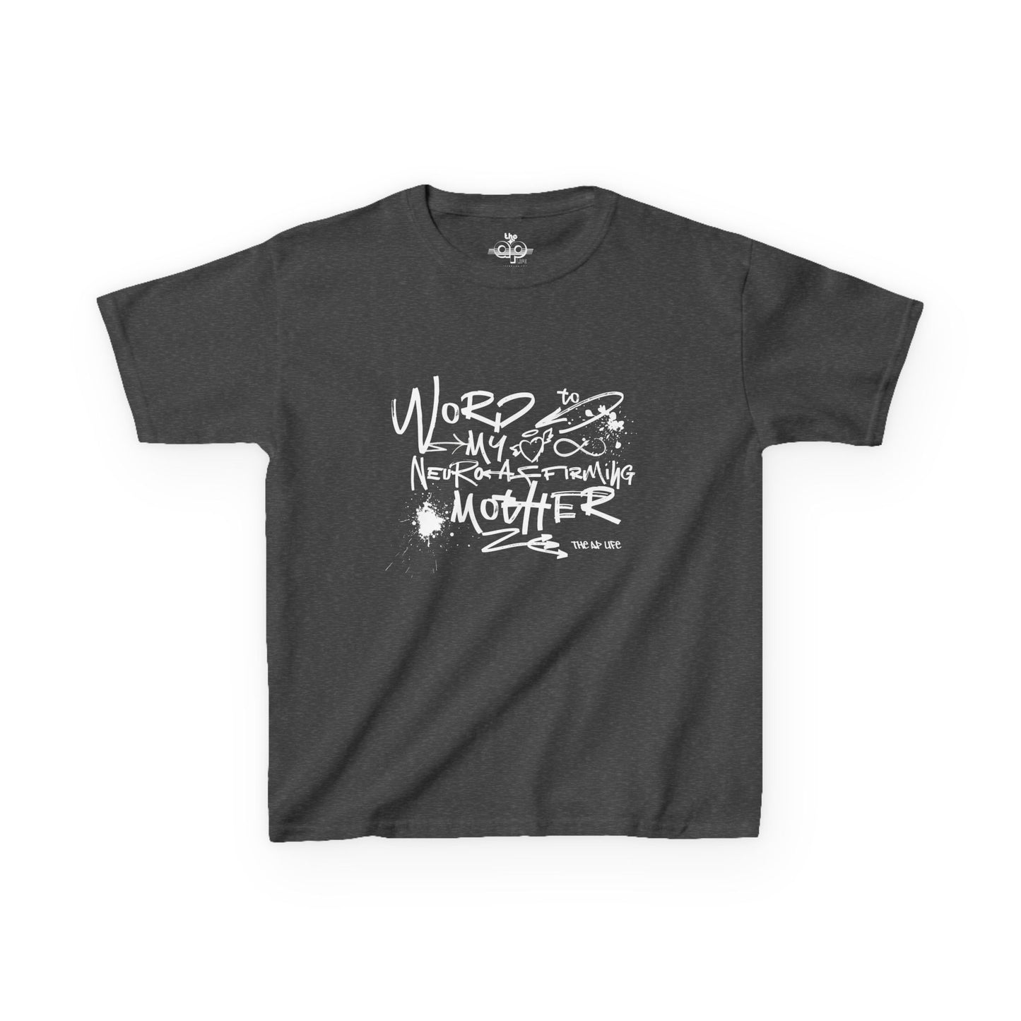 Word to My Neuro-Affirming Mother - Kids Oversized Heavy Cotton™ Tee