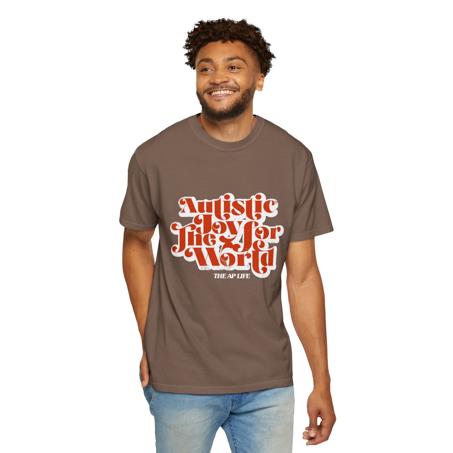 Autistic Joy for the World - Adult Unisex Garment-Dyed T-shirt