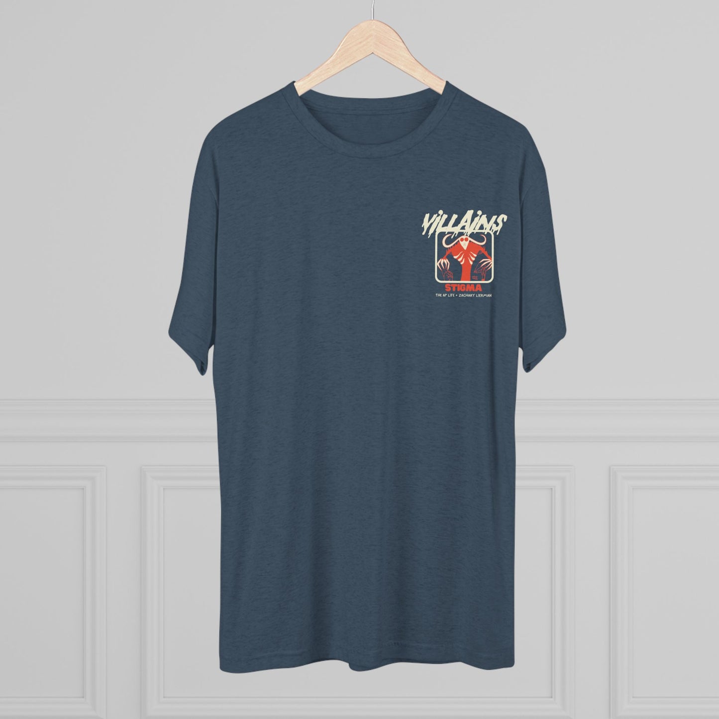 Villains of The Autistic Community Series - Stigma - Zachary Lierman - Adult Unisex Triblend Tee