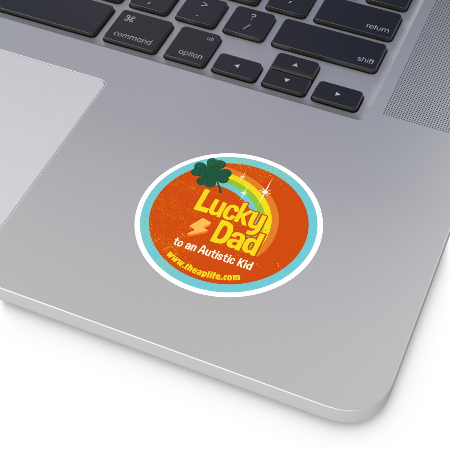 Lucky Dad to an Autistic Kid - Round Stickers, Indoor\Outdoor