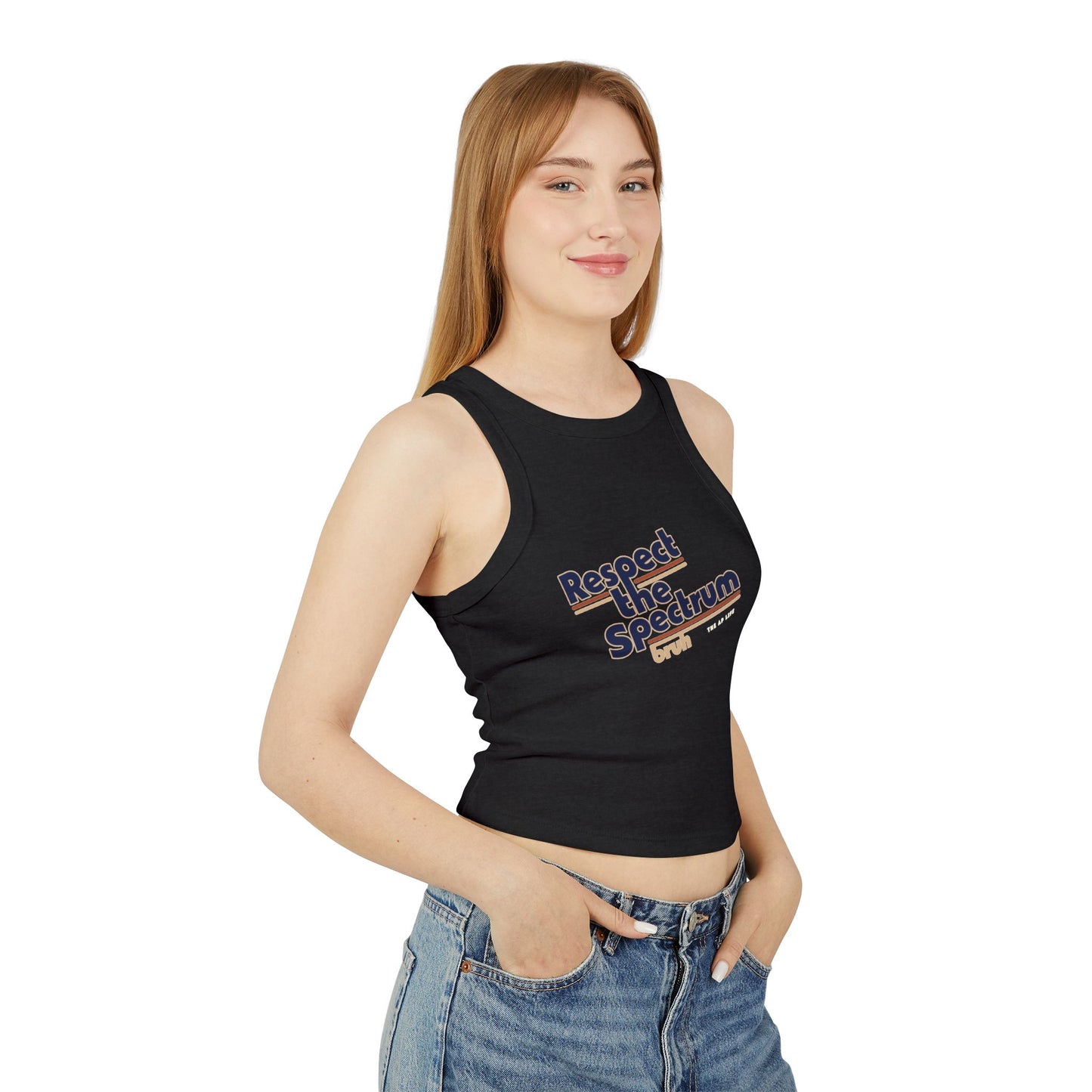 Respect the Spectrum, Bruh - Women's Racerback Cropped Tank top