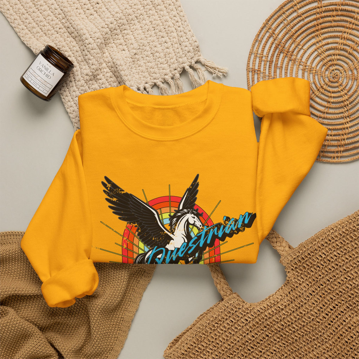 Side Questrian - Procrastination is When the Magic Happens - Adult Unisex Heavy Blend™ Crewneck Sweatshirt