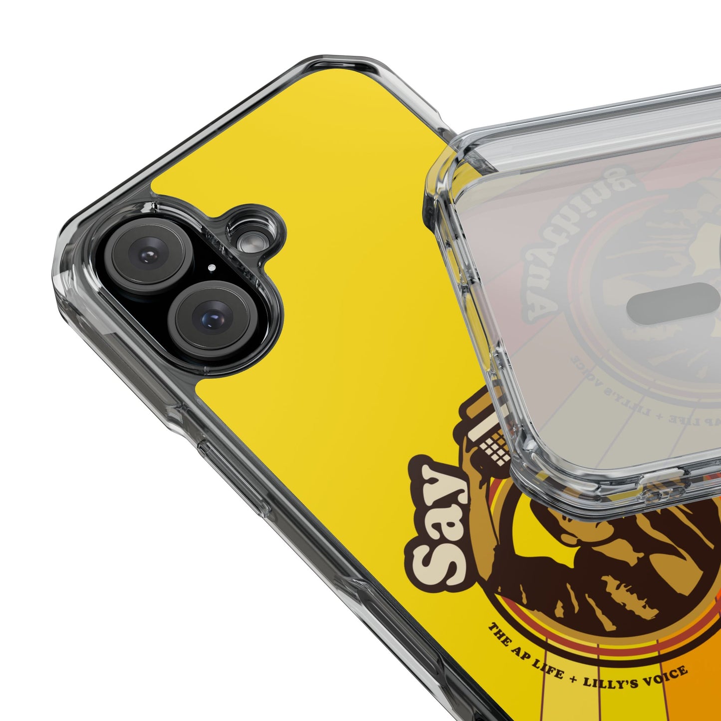 Say Anything - AAC - Lilly's Voice + The AP Life Collab - MagSafe® Clear Impact Case for iPhone