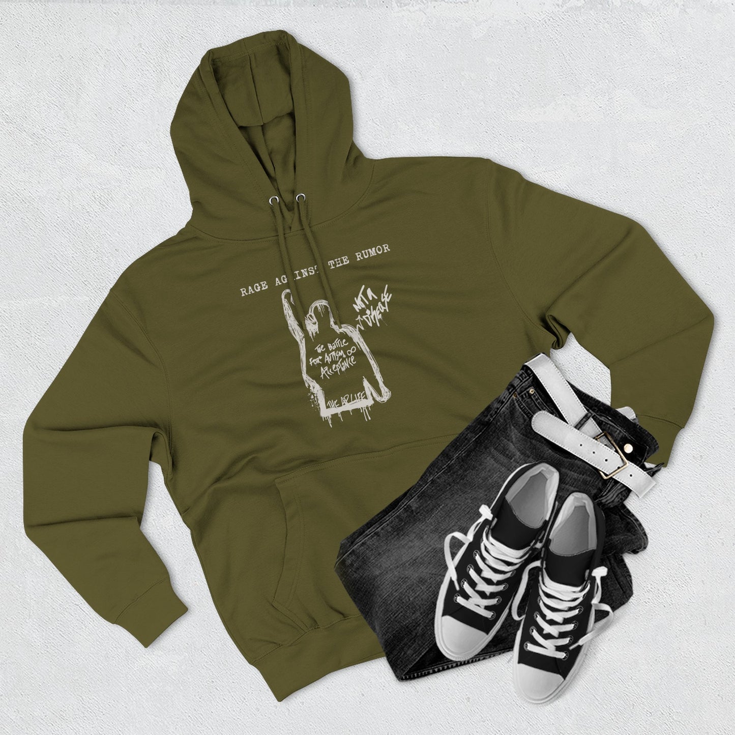 Rage Against the Rumor - The Battle for Autism Acceptance - Adult Unisex Hoodie