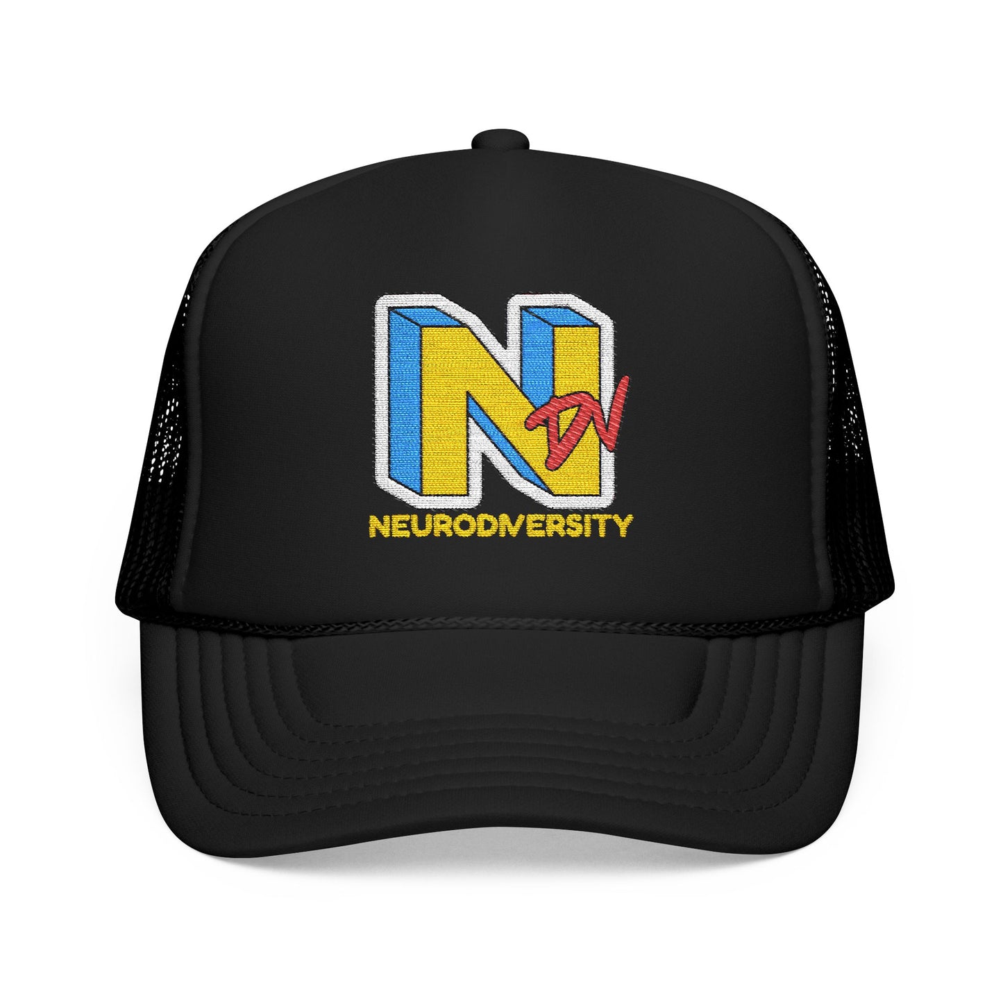 NDV Neurodiversity Rocks Embroidered Adult Unisex Trucker Hat